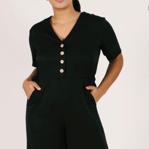Smash and Tess “The Jane Romper” in barely black